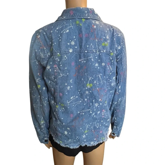 COPY - Women Paint Splattered Demin Jacket - Picture 2 of 3